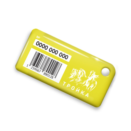 Брелок ISBC с функционалом карты "Тройка" "Детские рисунки; Курица" арт. 121-22299