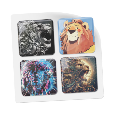 3D-стикеры ISBC "Знаки зодиака; Лев", 4 шт., арт. 006-57258