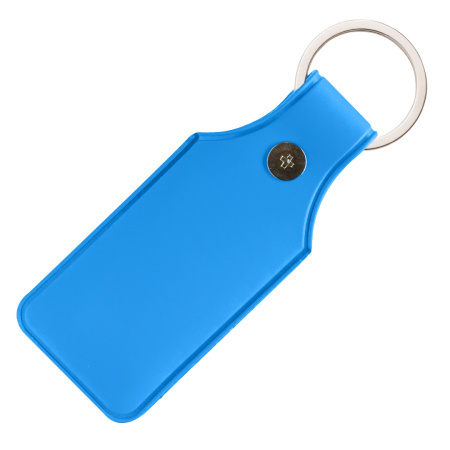 Чехол для брелока «Тройка», ПИК, экокожа Soft-Touch, светло-синий