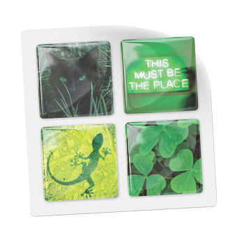 3D-стикеры ISBC "Оттенки зелёного", 4 шт., арт. 006-50778