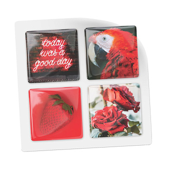 3D-стикеры ISBC "Оттенки красного", 4 шт., арт. 006-50768