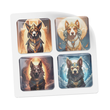 3D стикеры ISBC с собаками в стиле Египта