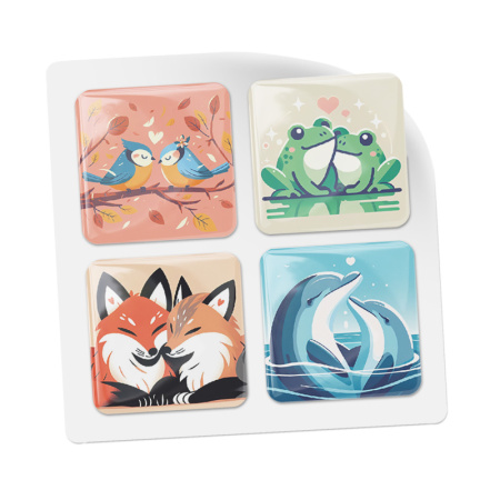 3D стикеры ISBC – серия Любовь, набор Животные-неразлучники 3D стикеры ISBC про любовь, животные-неразлучники