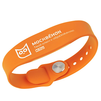 Браслет силиконовый «Москвенок», оранжевый, размер М, арт. 006-21104