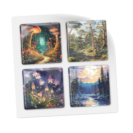 3D-стикеры ISBC с лесным пейзажем