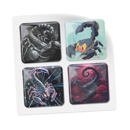 3D-стикеры ISBC "Знаки зодиака; Скорпион", 4 шт., арт. 006-57254