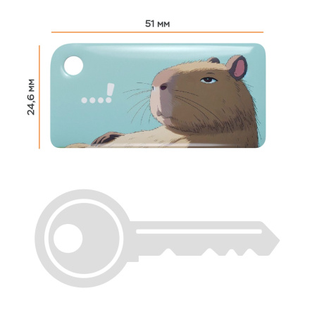 Брелок ISBC Тройка капибара лежащая на спине