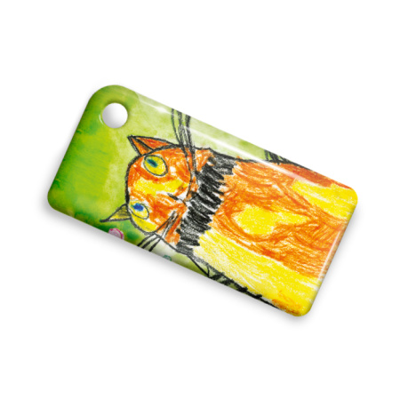 Брелок ISBC с функционалом карты "Тройка" "Детские рисунки; Кошка" арт. 121-32094