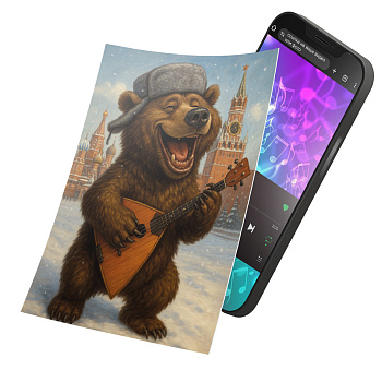 Интерактивная открытка с NFC "Тепло", ISBC, арт. 121-61525