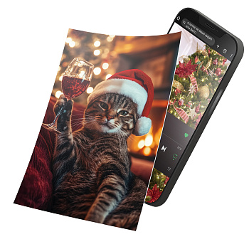 Интерактивная открытка с NFC "Пусть сбываются мечты; Кот", ISBC, арт. 121-62806