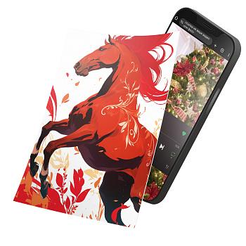 Интерактивная открытка с NFC "Символ года; Огненная стихия - Лошадь", ISBC, арт. 121-62869