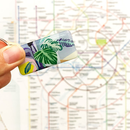 Брелок ISBC с функционалом карты "Тройка" "Городские джунгли; Диффенбахия" арт. 121-21239