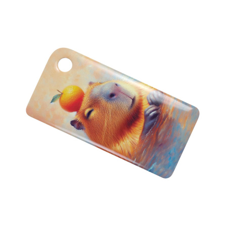 Брелок ISBC Тройка капибара с апельсином на голове