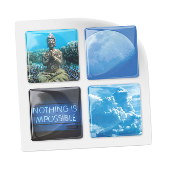 3D-стикеры ISBC "Оттенки синего", 4 шт., арт. 006-50772