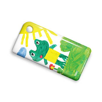 Брелок ISBC с функционалом карты "Тройка" "Детские рисунки; Лягушка" арт. 121-22301