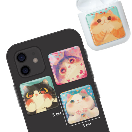 3D стикеры ISBC про любовь, набор Кошачья любовь