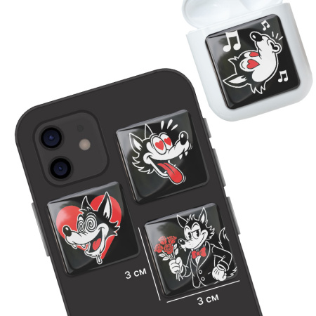 3D стикеры ISBC ко дню всех влюбленных, набор Очумелая любовь