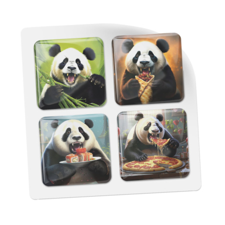 3D-стикеры ISBC "Панда; Перекус", 4 шт., арт. 006-57224