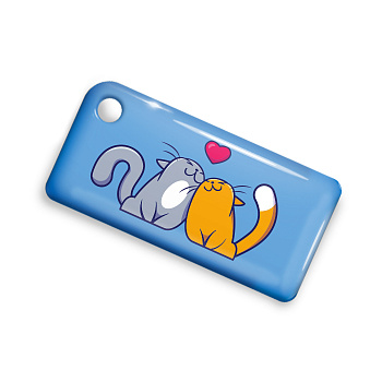 Брелок ISBC с функционалом карты "Тройка" "Котики" арт. 121-32066