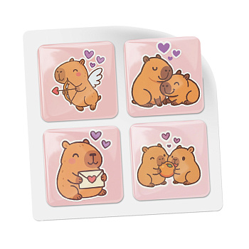 3D стикеры ISBC ко дню всех влюбленных, набор Капи-романтика