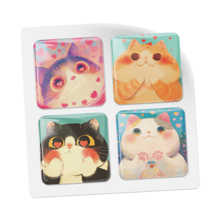 3D стикеры ISBC про любовь, набор Кошачья любовь