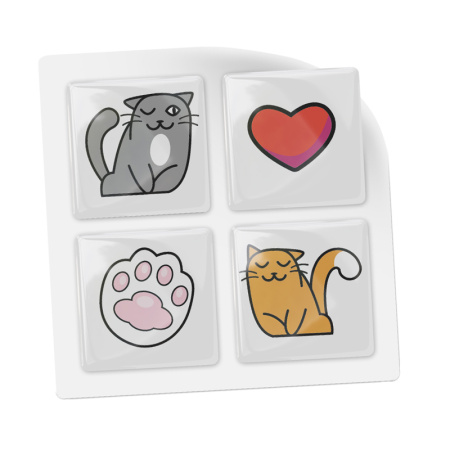 3D-стикеры ISBC с влюбленными котиками