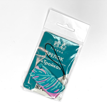 Брелок ISBC с функционалом карты "Тройка" "Городские джунгли; Лист пальмы" арт. 121-21238