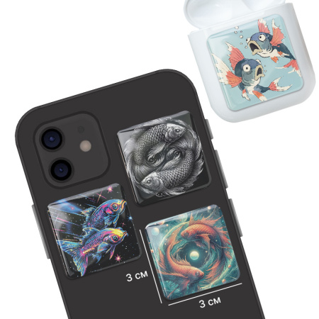 3D-стикеры ISBC "Знаки зодиака; Рыбы", 4 шт., арт. 006-57260