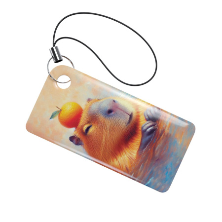 Брелок ISBC Тройка капибара с апельсином на голове