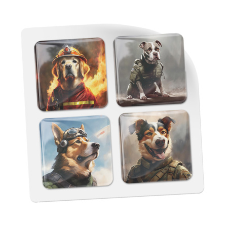 3D стикеры ISBC с собаками «Служи и защищай»