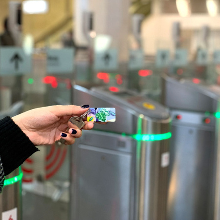 Брелок ISBC с функционалом карты "Тройка" "Городские джунгли; Диффенбахия" арт. 121-21239