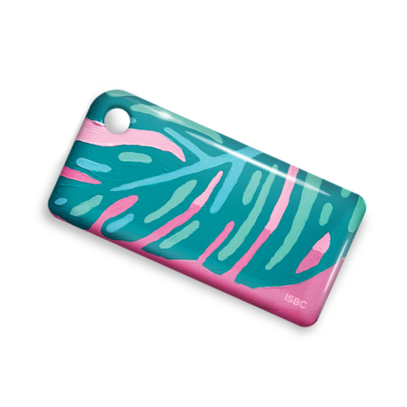 Брелок ISBC с функционалом карты "Тройка" "Городские джунгли; Лист пальмы" арт. 121-21238