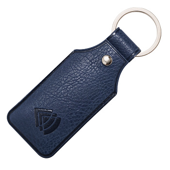 Чехол для брелока «Тройка», ключа домофона ПИК, экокожа Desert, темно-синий