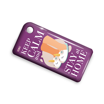 Брелок ISBC с функционалом карты "Тройка" "Keep calm and stay at home" арт. 19788