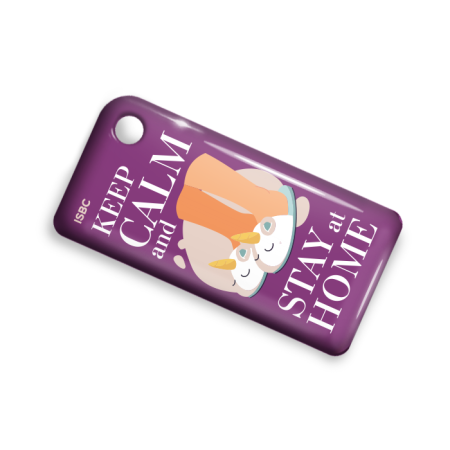 Брелок ISBC с функционалом карты "Тройка" "Keep calm and stay at home" арт. 19788