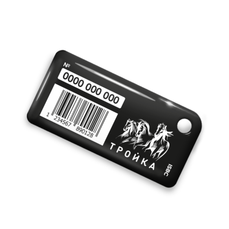 Брелок ISBC с функционалом карты "Тройка", дизайн "Самая красивая девушка Москвы" арт. 18797