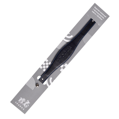 Браслет кожаный с функционалом карты «Тройка», синий, арт. 006-21006