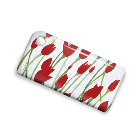 Брелок ISBC "Краснодар - ЕТК-онлайн" "Городские джунгли; Красные тюльпаны", арт. 121-21695