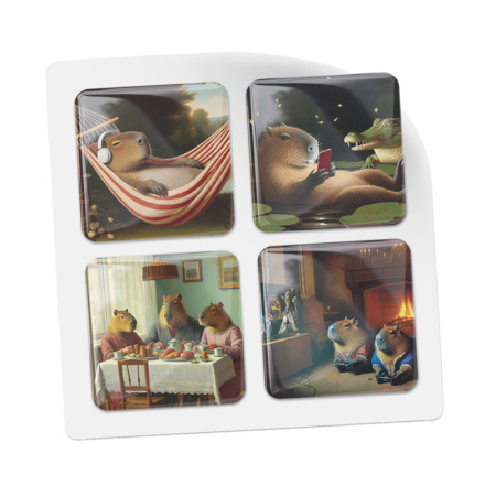 3D-стикеры ISBC с капибарами, набор Досуг