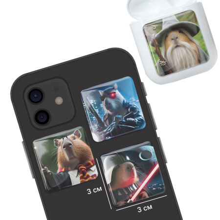 3D-стикеры ISBC c капибарами в стиле киногероев