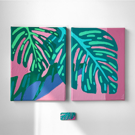 Брелок ISBC с функционалом карты "Тройка" "Городские джунгли; Лист пальмы" арт. 121-21238