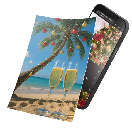 Интерактивная открытка с NFC "Праздник под пальмами", ISBC, арт. 121-62822