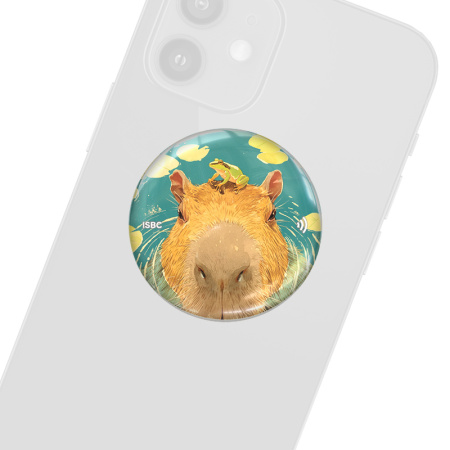 NFC-визитка ISBC «Капибара с лягушкой», стикер - купить