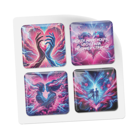 3D стикеры ISBC – серия Любовь, набор Любовь и молнии 3D стикеры ISBC про любовь, набор Любовь и молнии