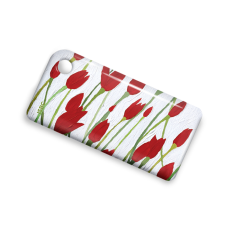 Брелок ISBC с функционалом карты "Тройка" "Городские джунгли; Красные тюльпаны" арт. 121-21240