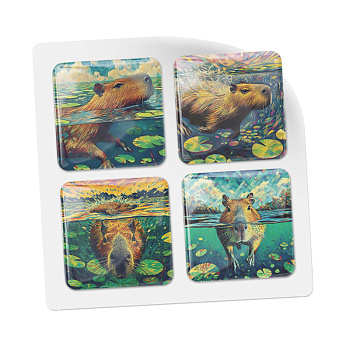 3D-стикеры ISBC с капибарами в стиле живописи