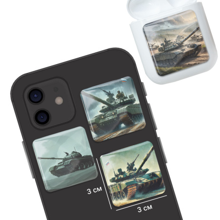 3D-стикеры ISBC для мужчин, набор Экипаж машины боевой