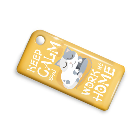 Брелок ISBC с функционалом карты «Тройка» «KEEP CALM AND WORK AT HOME» арт. 121-32054 Брелок ISBC с функционалом карты «Тройка» «KEEP CALM AND WORK AT HOME» арт. 121-32054