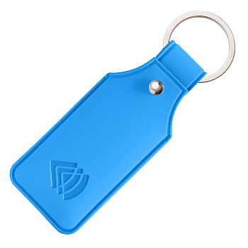 Чехол для брелока «Тройка», ПИК, экокожа Soft-Touch, светло-синий