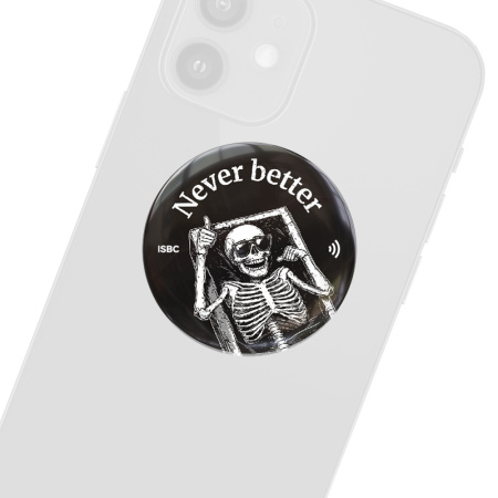 NFC-визитка ISBC "Never better", стикер - купить